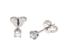 Orecchini Gazzola Punto Luce  in Oro bianco Diamante S-OR-SOL-FILO-0.14